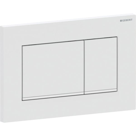 Clapete de actionare - Clapeta actionare rezervor wc alb mat cu banda de design alb lucios Geberit Sigma20
