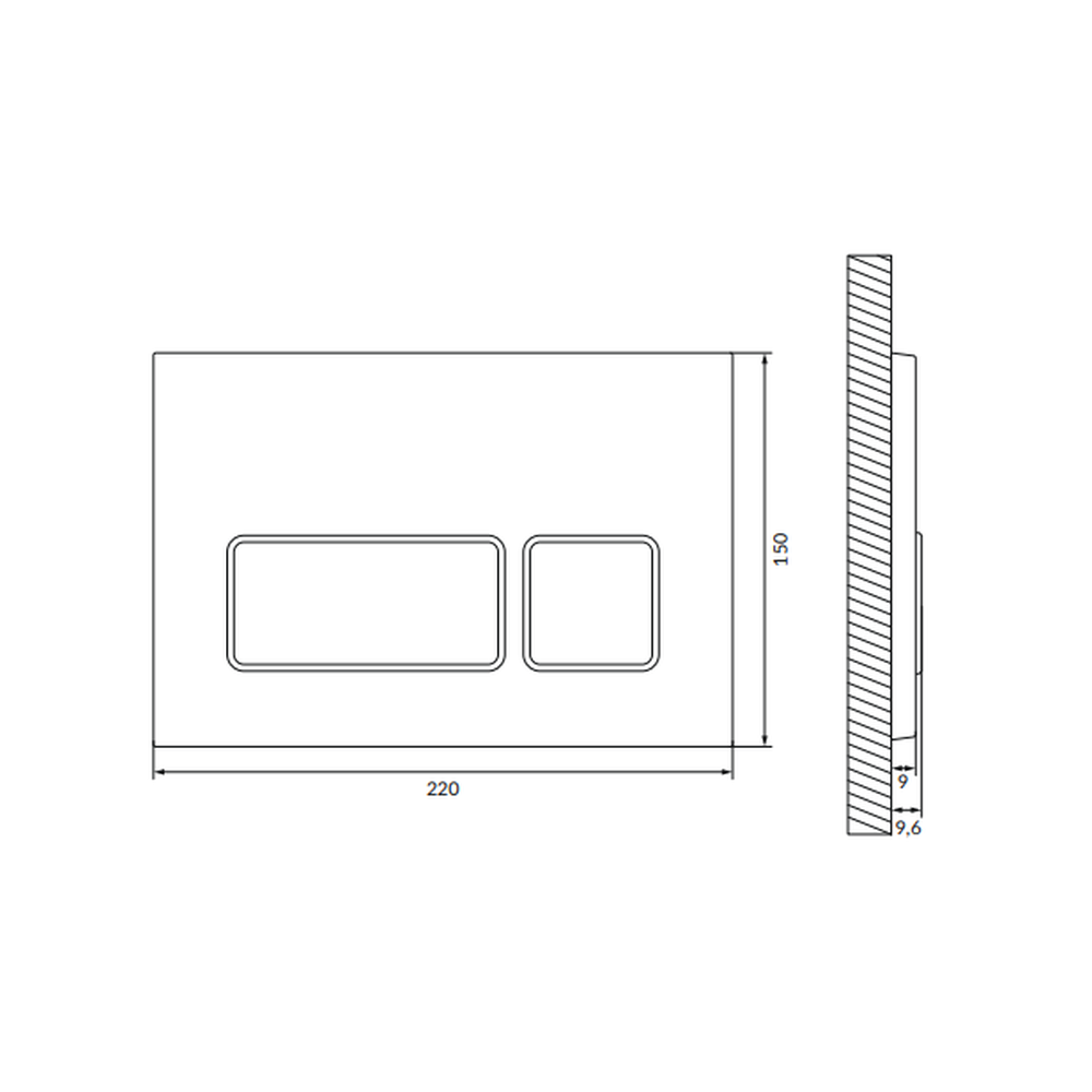 Clapeta actionare rezervor wc crom lucios Cersanit Block [1]