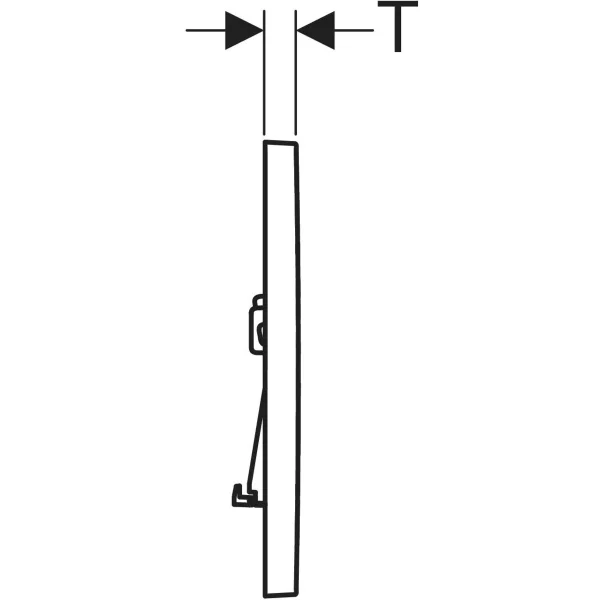 Clapeta actionare rezervor wc, crom mat, Geberit Sigma01 [2]
