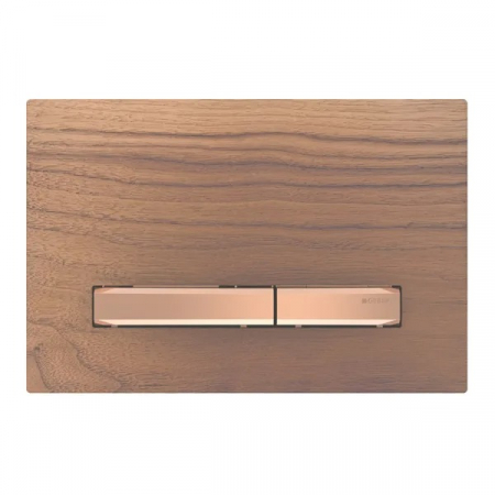 Clapete de actionare - Clapeta actionare rezervor wc Geberit, nuc american detalii rose/gold, Sigma50