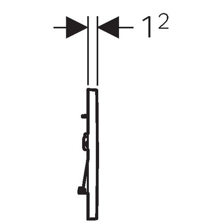 Clapeta actionare rezervor wc negru mat cu banda de design crom lucios Geberit Sigma20 [3]