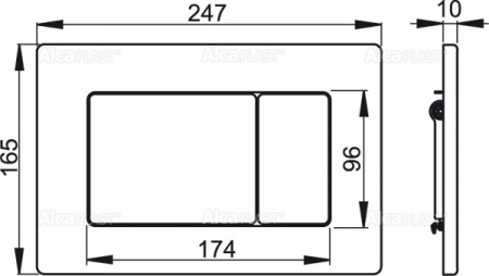 Clapeta actionare rezervor wc, otel inoxidabil Antivandal Alcadrain M279 [1]