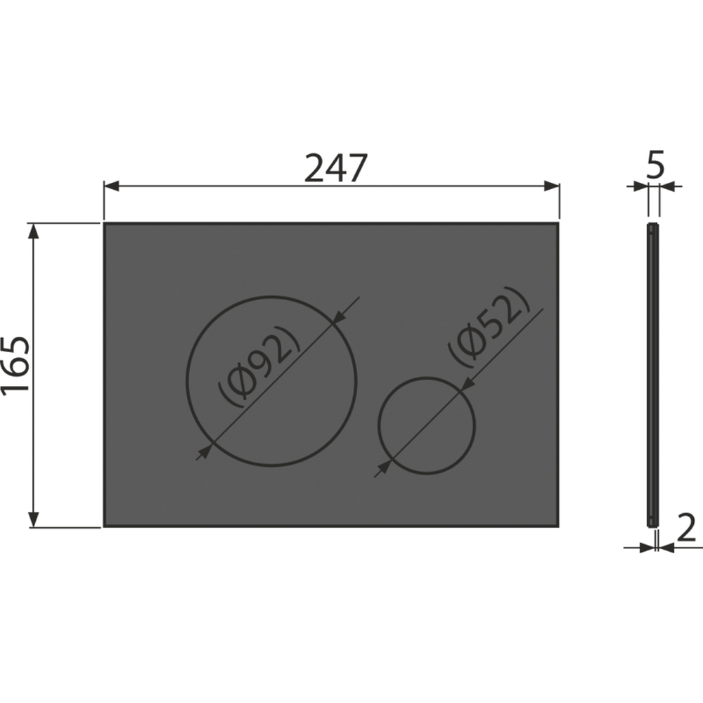 Clapeta actionare rezervor wc, otel inoxidabil alama periata Alcadrain TURN-BRASS [1]