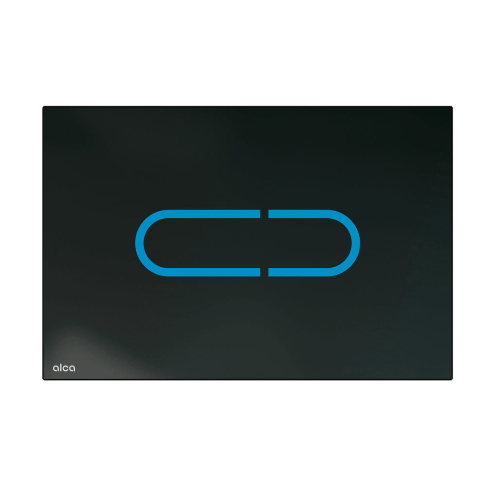 Clapete de actionare - Clapeta actionare rezervor wc touch-free, sticla neagra Alcadrain NIGHT LIGHT-1-SLIM