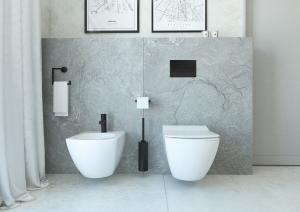 Clapeta actionare wc slim negru mat Deante [1]