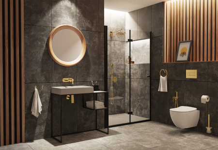 Clapeta actionare wc slim auriu lucios Deante [1]