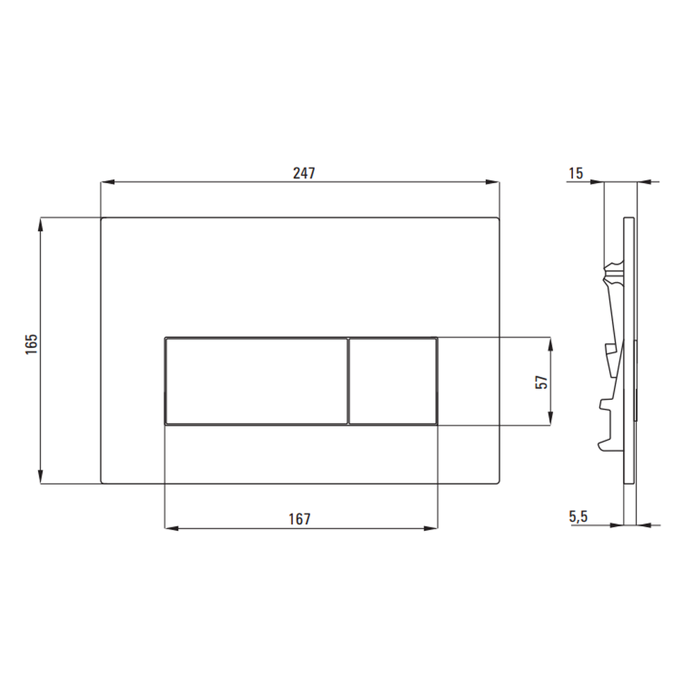 Clapeta actionare wc slim titan mat Deante [2]