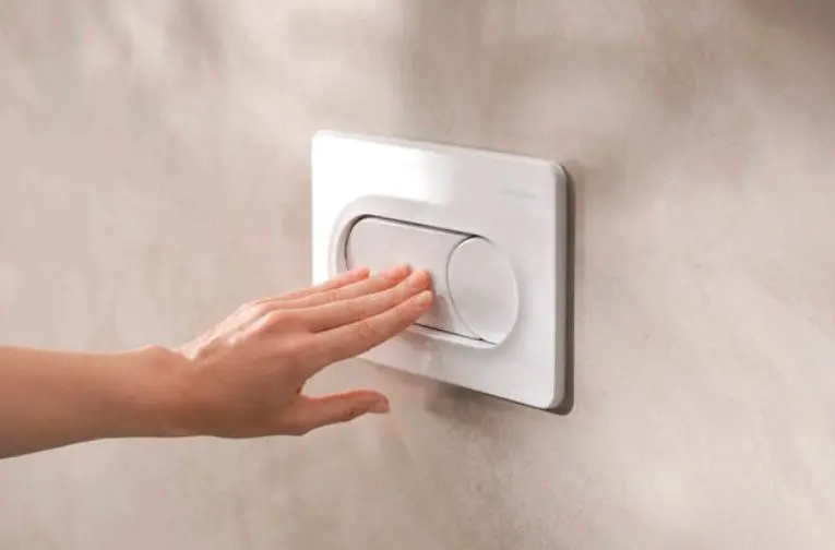 Clapeta de actionare, alb lucios, spalare dubla, Hansgrohe iFrame Original S [1]