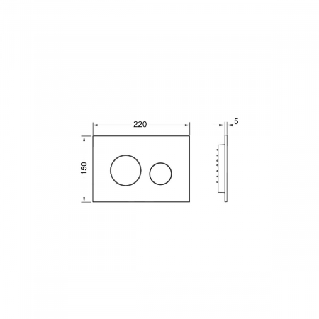 Clapeta de actionare alba Dual-Flush, TECE Loop [1]
