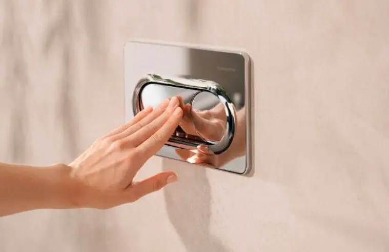Clapeta de actionare, crom lucios, spalare dubla, Hansgrohe iFrame Original S [1]