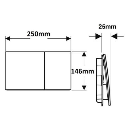 Clapeta de actionare cu 2 volume, easy to clean, alb mat, Geberit Sigma70 [3]