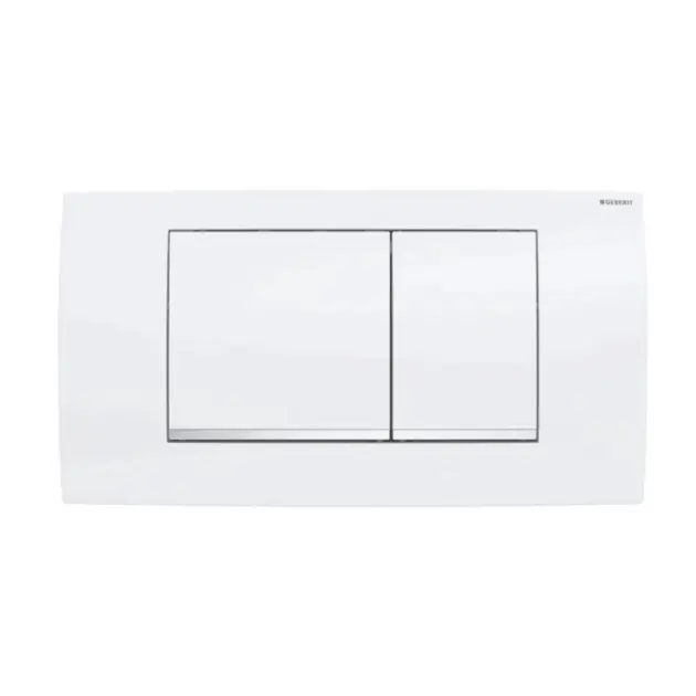Clapete de actionare - Clapeta de actionare Geberit Twinline30 alb cu detalii crom