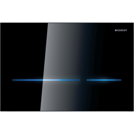 Clapete de actionare - Clapeta de actionare pentru rezervor, dreptunghiulara, automata / fara atingere, sticla neagra, Geberit Sigma80 