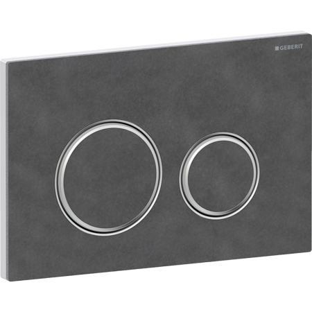 Clapeta de actionare rezervor wc ardezie neagra si crom lucios, Geberit Sigma50 [1]