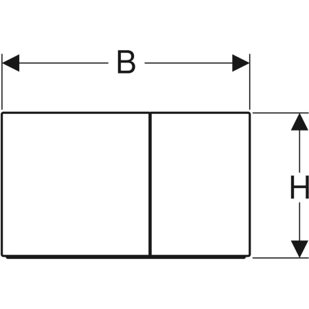 Clapeta de actionare, dubla actionare, otel inoxidabil periat, Geberit Sigma 70 [2]