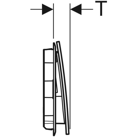 Clapeta de actionare, dubla actionare, otel inoxidabil periat, Geberit Sigma 70 [1]