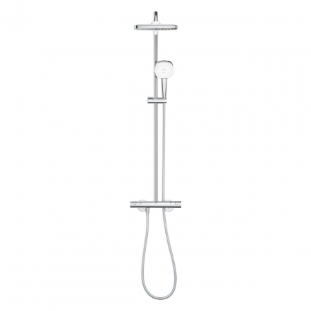 Coloane de dus - Coloana de dus crom cu baterie termostatata Grohe Tempesta 250 Cube