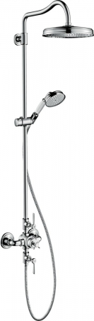 Coloane de dus - Coloana de dus crom cu baterie termostatata si palarie rotunda Hansgrohe Axor Montreux 240