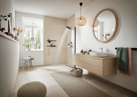 Coloana de dus crom lucios Pulsify S 2jet cu baterie termostatata Hansgrohe ShowerTablet Select 400 [5]