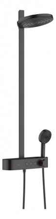 Coloane de dus - Coloana de dus negru mat Pulsify S cu baterie termostatata Hansgrohe ShowerTablet Select 400