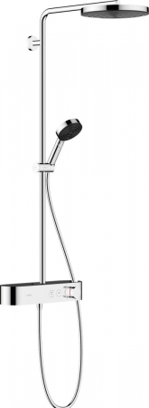 Coloane de dus - Coloana de dus crom lucios Pulsify S 1jet cu baterie termostatata Hansgrohe ShowerTablet Select 400