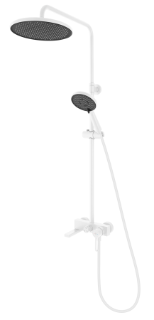 Coloane de dus - Coloana de dus cu baterie cada/dus si bara dus reglabila, alba, ZAFFIRO