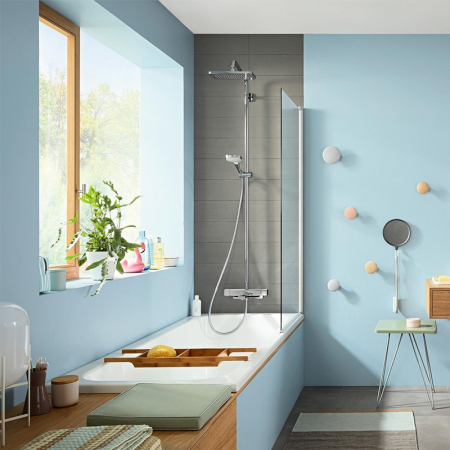 Set coloana de dus cu baterie termostatata culoare crom Hansgrohe, Croma E 280 [3]