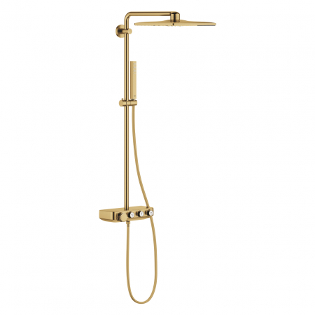 Coloane de dus - Coloana de dus cu baterie termostatata Grohe Euphoria Smartcontrol auriu periat Cool Sunrise