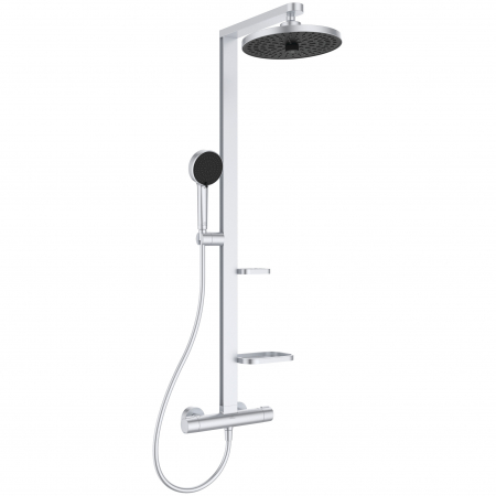 Baie - Coloana de dus cu baterie termostatata Ideal Standard Alu+ argintiu mat