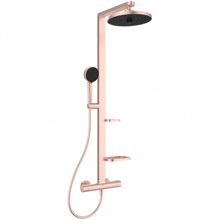 Baie - Coloana de dus cu baterie termostatata Ideal Standard Alu+ rose mat