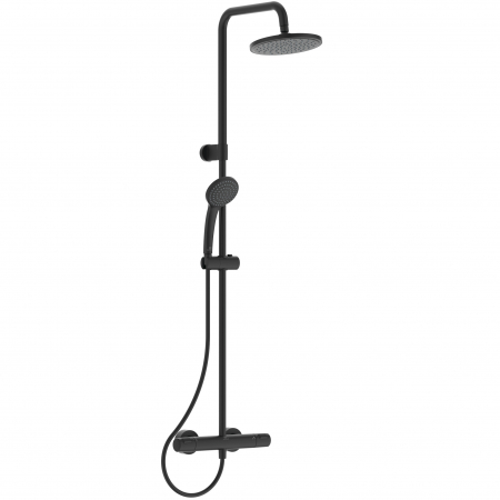 Coloana de dus cu baterie termostatata Ideal Standard Ceratherm Flex T25 negru mat Coloane de dus - Coloana de dus cu baterie termostatata Ideal Standard Ceratherm Flex T25 negru mat