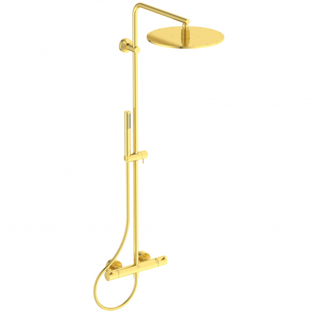 Coloane de dus - Coloana de dus cu baterie termostatata Ideal Standard Ceratherm T125 auriu periat