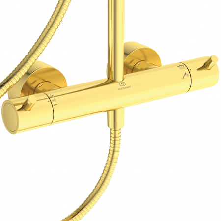 Coloana de dus cu baterie termostatata Ideal Standard Ceratherm T125 auriu periat [3]