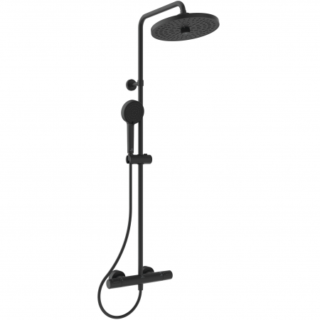 Coloane de dus - Coloana de dus cu baterie termostatata Ideal Standard Ceratherm T25+ negru mat