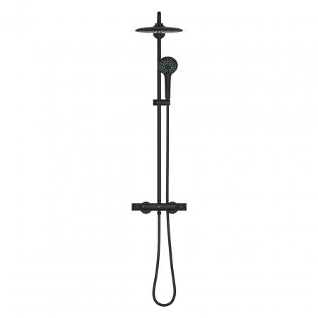 Coloana de dus cu baterie termostatata si pipa, culoare negru mat, Grohe Euphoria 260 [2]
