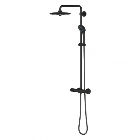 Coloana de dus cu baterie termostatata si pipa, culoare negru mat, Grohe Euphoria 260 [3]