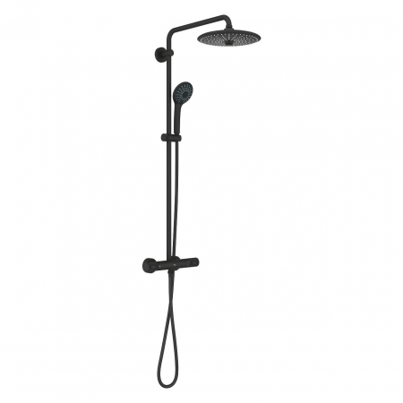 Coloana de dus cu baterie termostatata si pipa, culoare negru mat, Grohe Euphoria 260 [1]