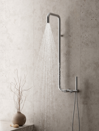Coloana de dus culoare titan cu baterie monocomanda Deante Silia [3]