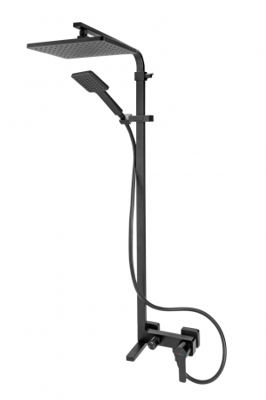 Coloana de dus FDesign Origio, baterie monocomanda, negru mat [2]