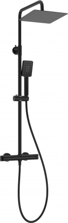 Coloane de dus - Coloana de dus neagra cu baterie termostatata, Deante 2