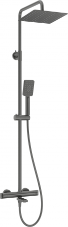 Coloane de dus - Coloana de dus titan cu baterie termostatata, culoare titan, Deante