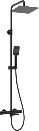 Coloana de dus cu baterie termostatata, culoare negru mat, Deante [1]