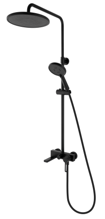 Coloane de dus - Coloana dus cu baterie cada/dus si bara dus reglabila, nergu mat, ZAFFIRO