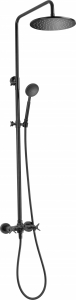 Coloane de dus - Coloana dus cu baterie si para de dus culoare negru mat Deante, Temisto