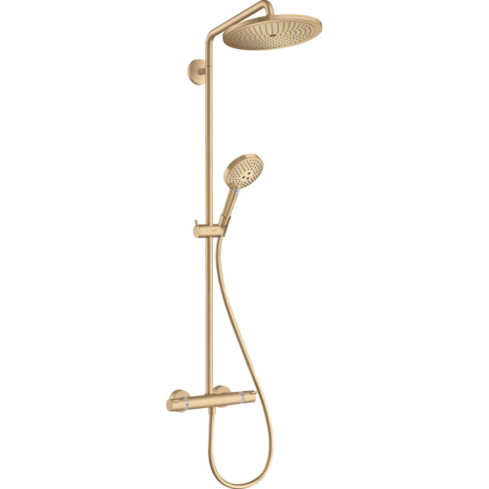 Coloane de dus - Coloana dus cu baterie termostatata inclusa culoare bronz periat, Hansgrohe, Croma Select S