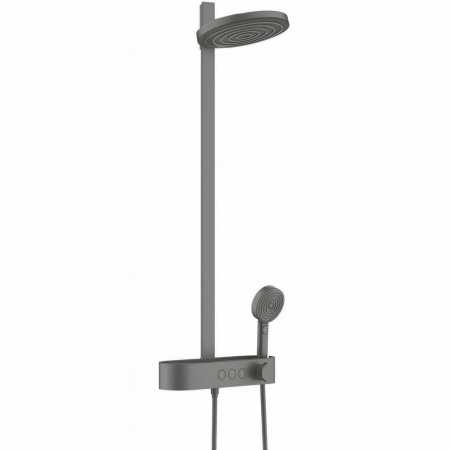 Coloane de dus - Coloana dus gri mat, palarie 26 cm, 3 jeturi, Form Relax