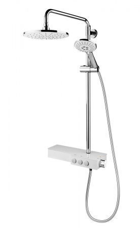 Coloane de dus - Coloana de dus FDesign Tempra, baterie monocomanda, crom/alb