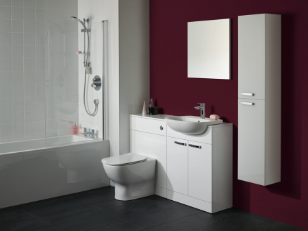 Dulap baie suspendat Ideal Standard Tempo, 150 cm, 2 usi, alb lucios [2]