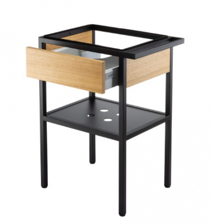 Consola sustinere lavoar cu sertar, culoare negru 40 cm, Deante [1]