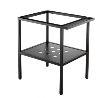 Mobilier pentru lavoar - Consola sustinere lavoar cu suport pentru prosop, culoare negru 40 cm, Deante